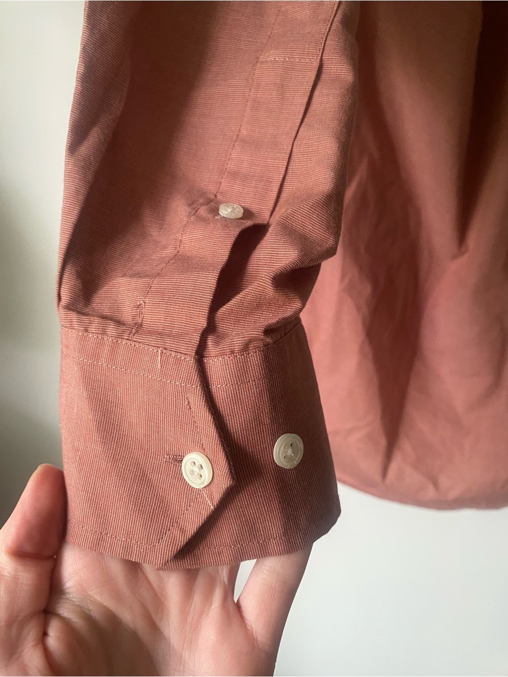 Dior Men's Rust-Red Long-Sleeve Button-Up Shirt - Picture 3 of 5